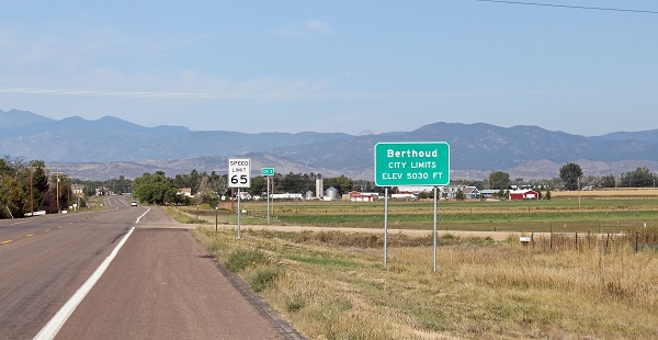 Berthoud Welcome Sign