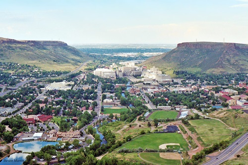 Aerial view of Golden CO