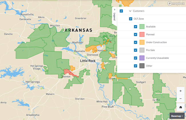 Cabot AR fiber map