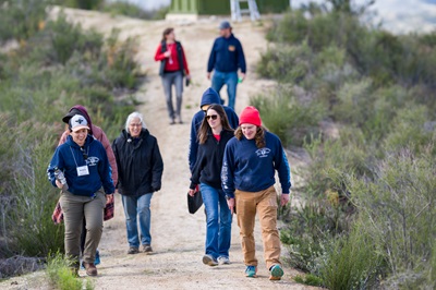 TBB 11 Group Walks Up Hill With Spencer