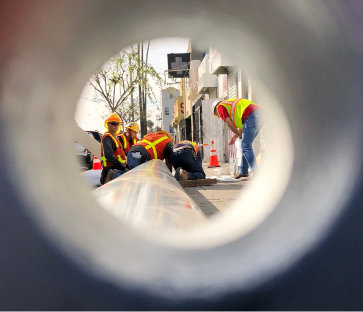 LA Bureau of Street Lighting conduit install