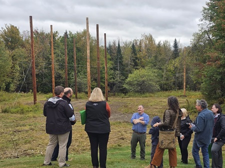 VCBB Apprenticeship Program group near utility poles
