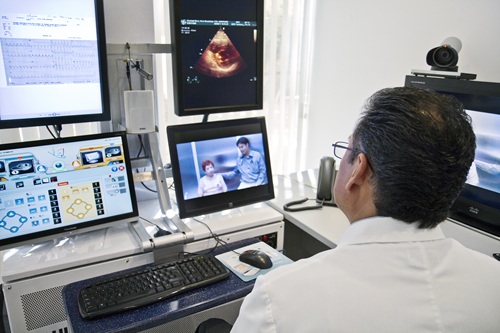 Telehealth doctor does medical consult with patient 