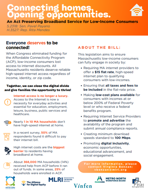 MA affordable broadband legislation flyer