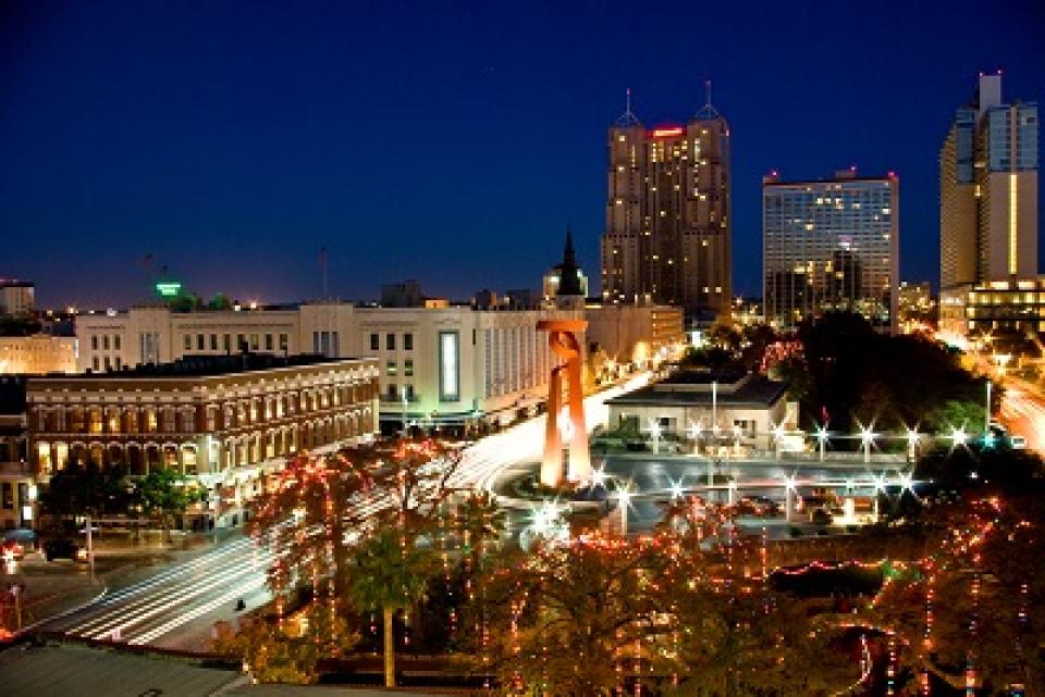 San Antonio at night