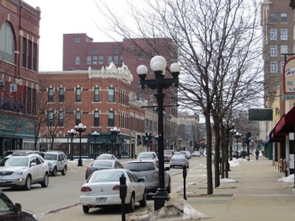 Downtown street Waterloo, Iowa