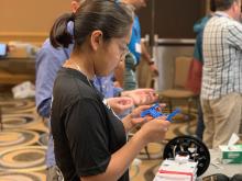 Mallory Hans at Mohawk Bootcamp Studies Fiber Component