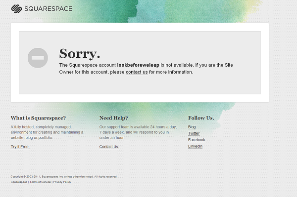 Look Before We Leap, disappeared